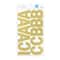 12 Pack: Gold Glitter Alphabet Stickers by Recollections™